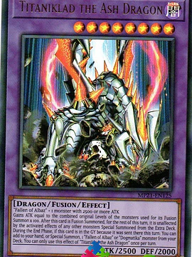 Titaniklad The Ash Dragon YU-GI-OH! Card - SDAZ-EN043 Common - 1st Edition  | From Structure Deck: Albaz Strike Yu-Gi-Oh Card