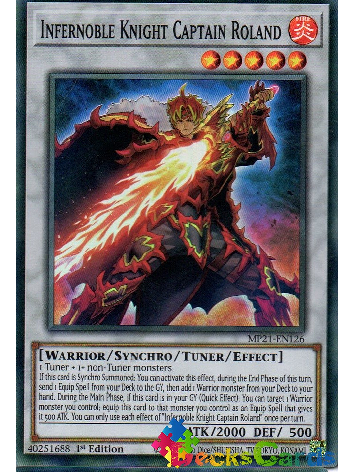 Infernoble Knight Captain Roland - MP21-EN126 - Super Rare 1st Edition 1
