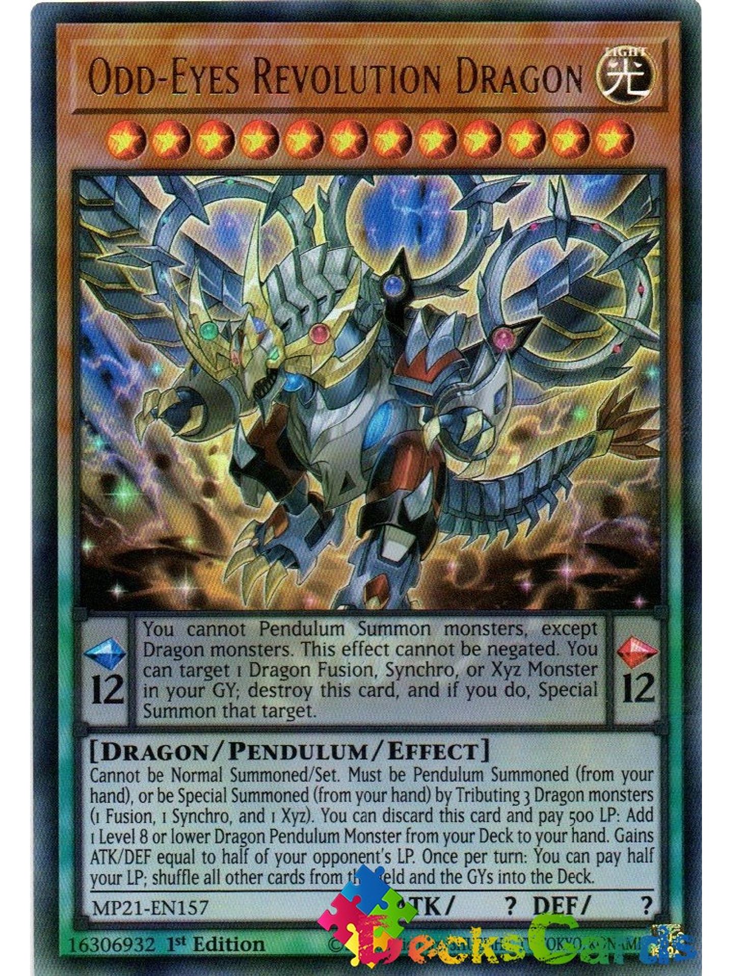 Odd-Eyes Revolution Dragon - MP21-EN157 - Ultra Rare 1st Edition 1