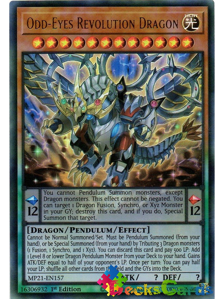 Odd-Eyes Revolution Dragon - MP21-EN157 - Ultra Rare 1st Edition 1