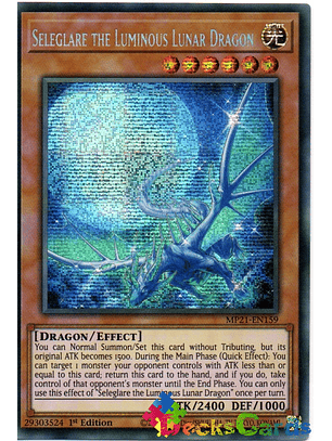 Seleglare the Luminous Lunar Dragon - MP21-EN159 - Prismatic Secret Rare 1st Edition