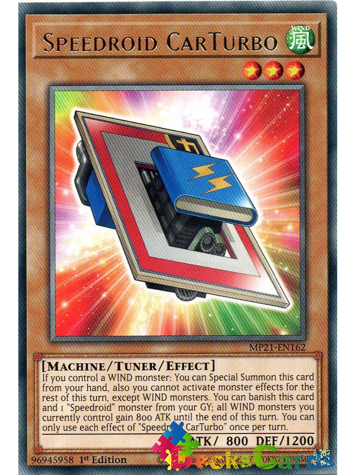 Speedroid CarTurbo - MP21-EN162 - Rare 1st Edition 1