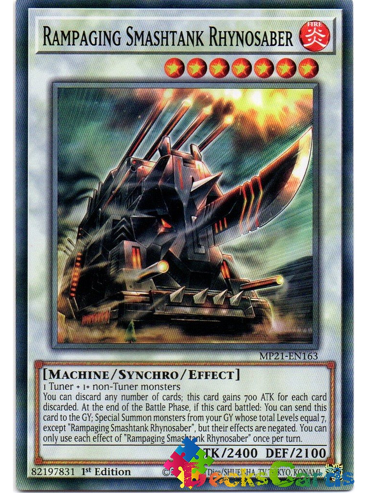 Rampaging Smashtank Rhynosaber - MP21-EN163 - Common 1st Edition 1