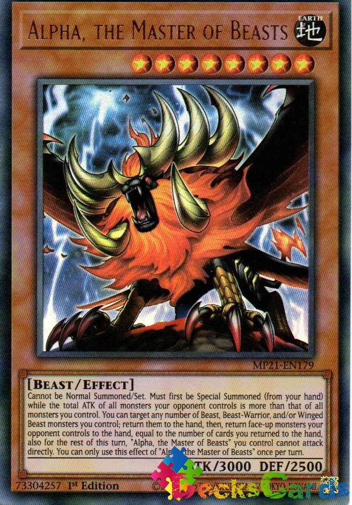 Alpha, the Master of Beasts - MP21-EN179 - Ultra Rare 1st Edition