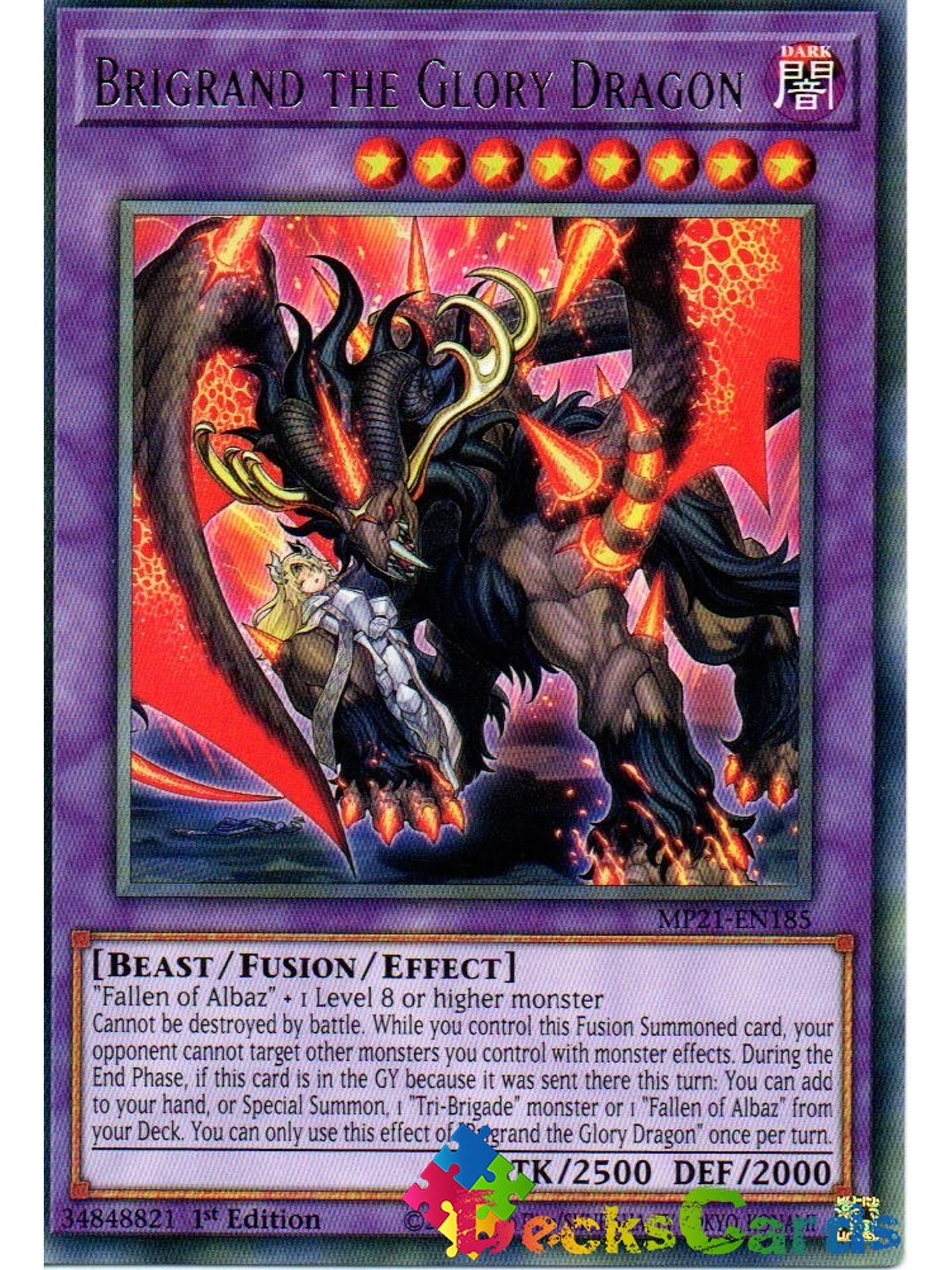 Brigrand the Glory Dragon - MP21-EN185 - Rare 1st Edition 1