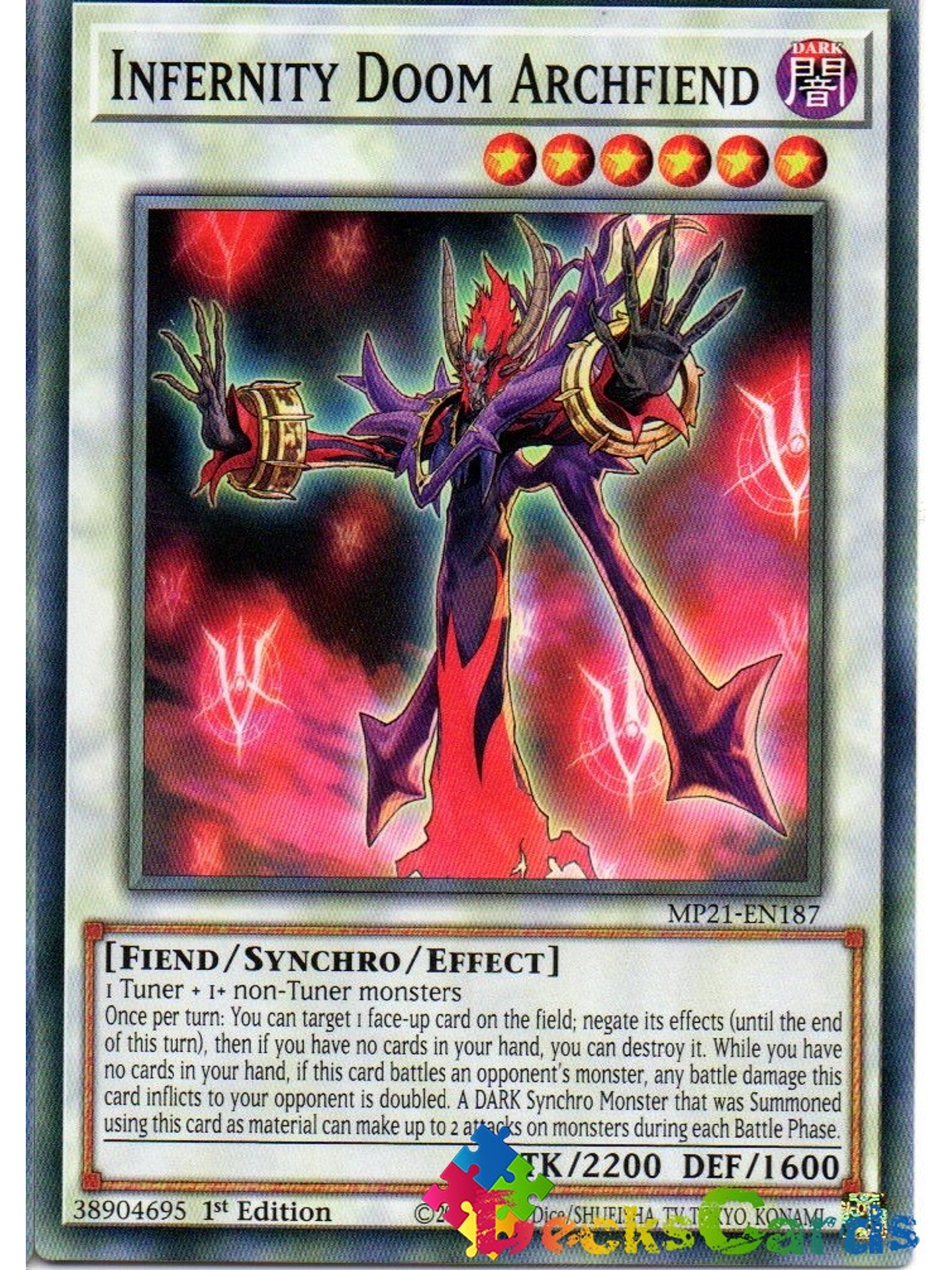 Infernity Doom Archfiend - MP21-EN187 - Common 1st Edition 1