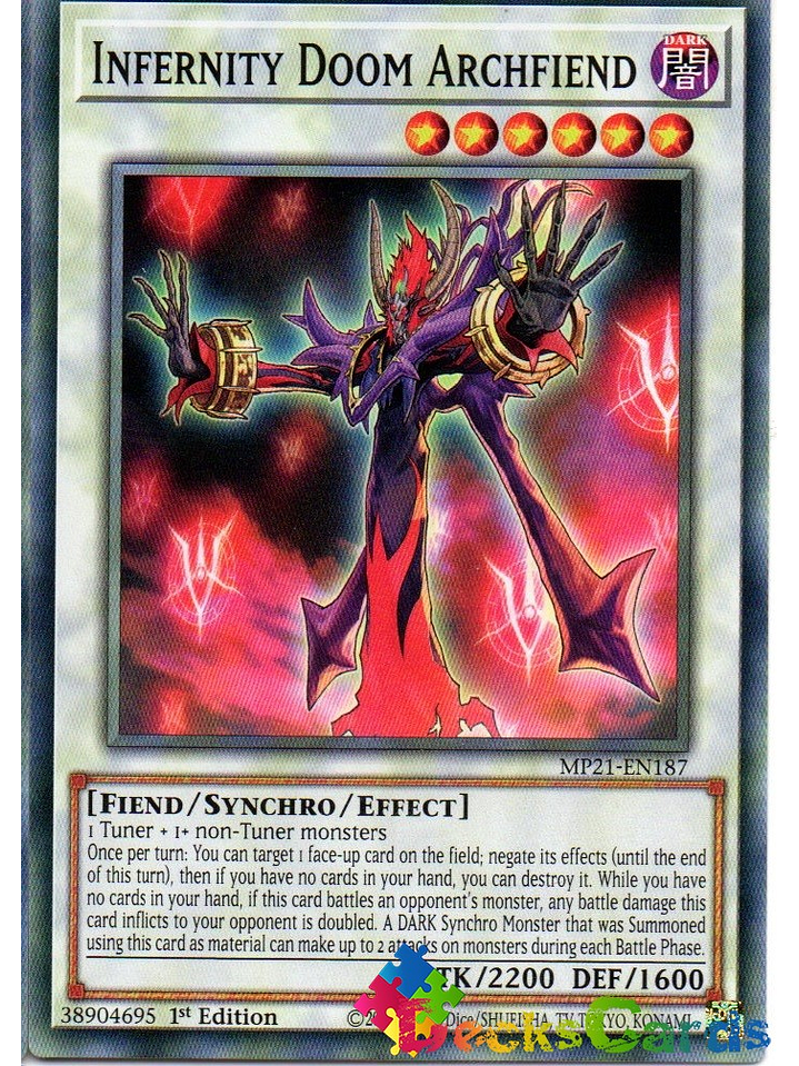 Infernity Doom Archfiend - MP21-EN187 - Common 1st Edition 1