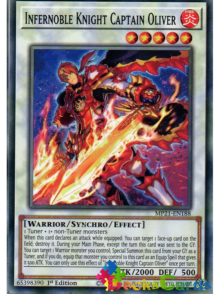 Infernoble Knight Captain Oliver - MP21-EN188 - Common 1st Edition 1