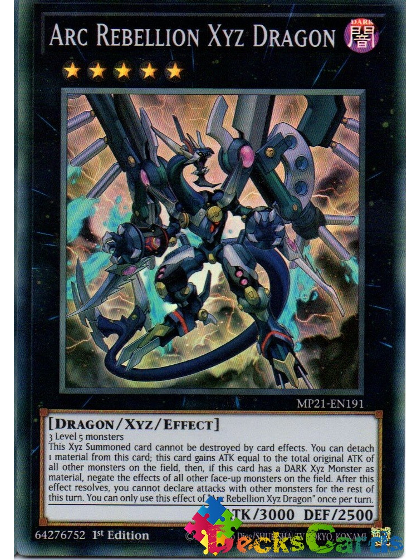 Arc Rebellion Xyz Dragon - MP21-EN191 - Super Rare 1st Edition 1