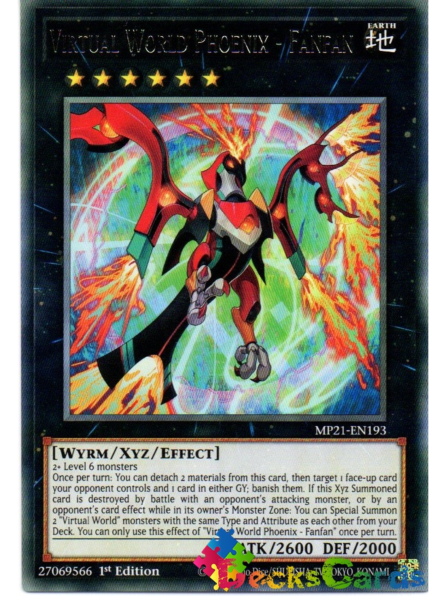Virtual World Phoenix - Fanfan - MP21-EN193 - Rare 1st Edition 1