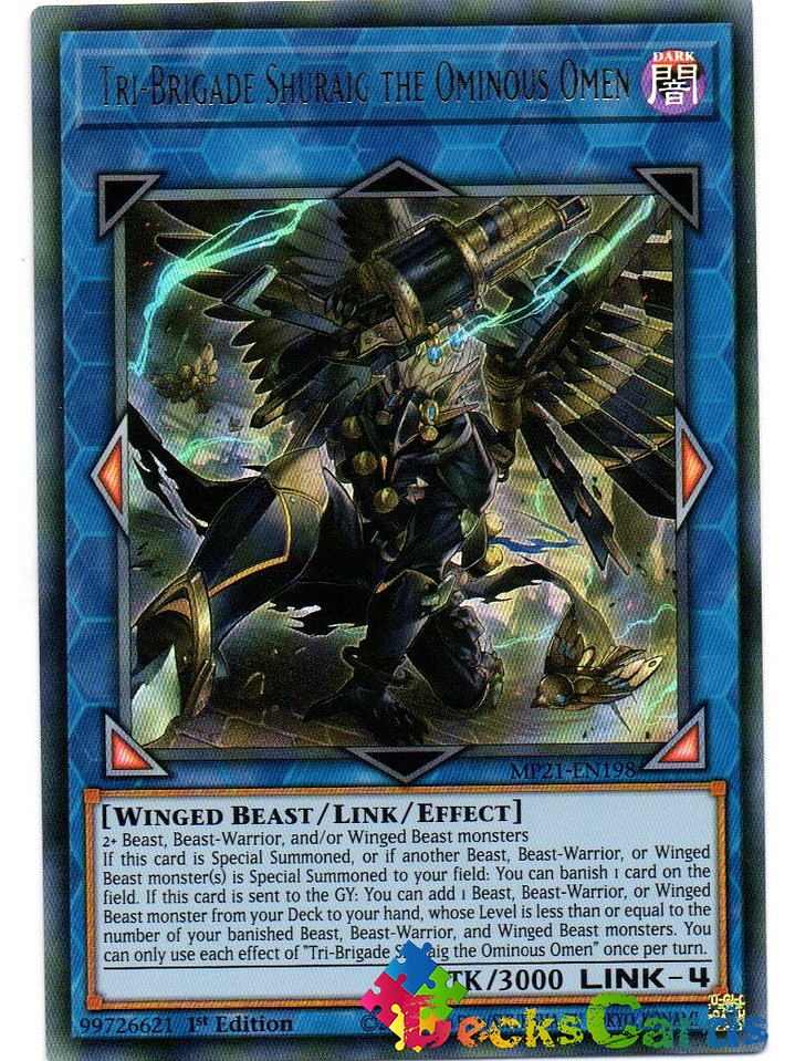 Tri-Brigade Shuraig the Ominous Omen - MP21-EN198 - Ultra Rare 1st Edition 1