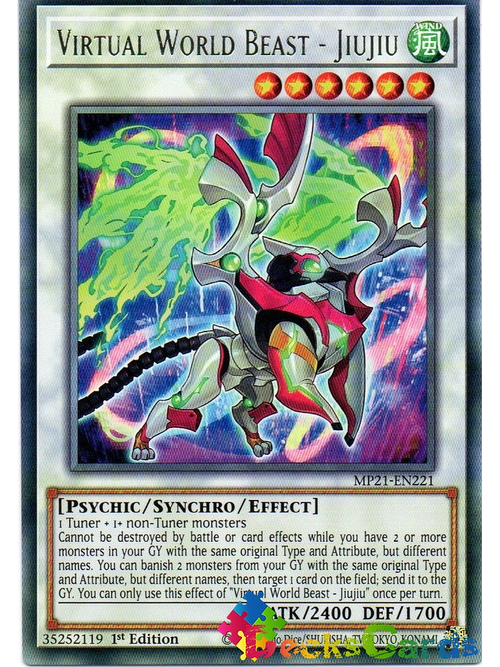 Virtual World Beast - Jiujiu - MP21-EN221 - Rare 1st Edition 1