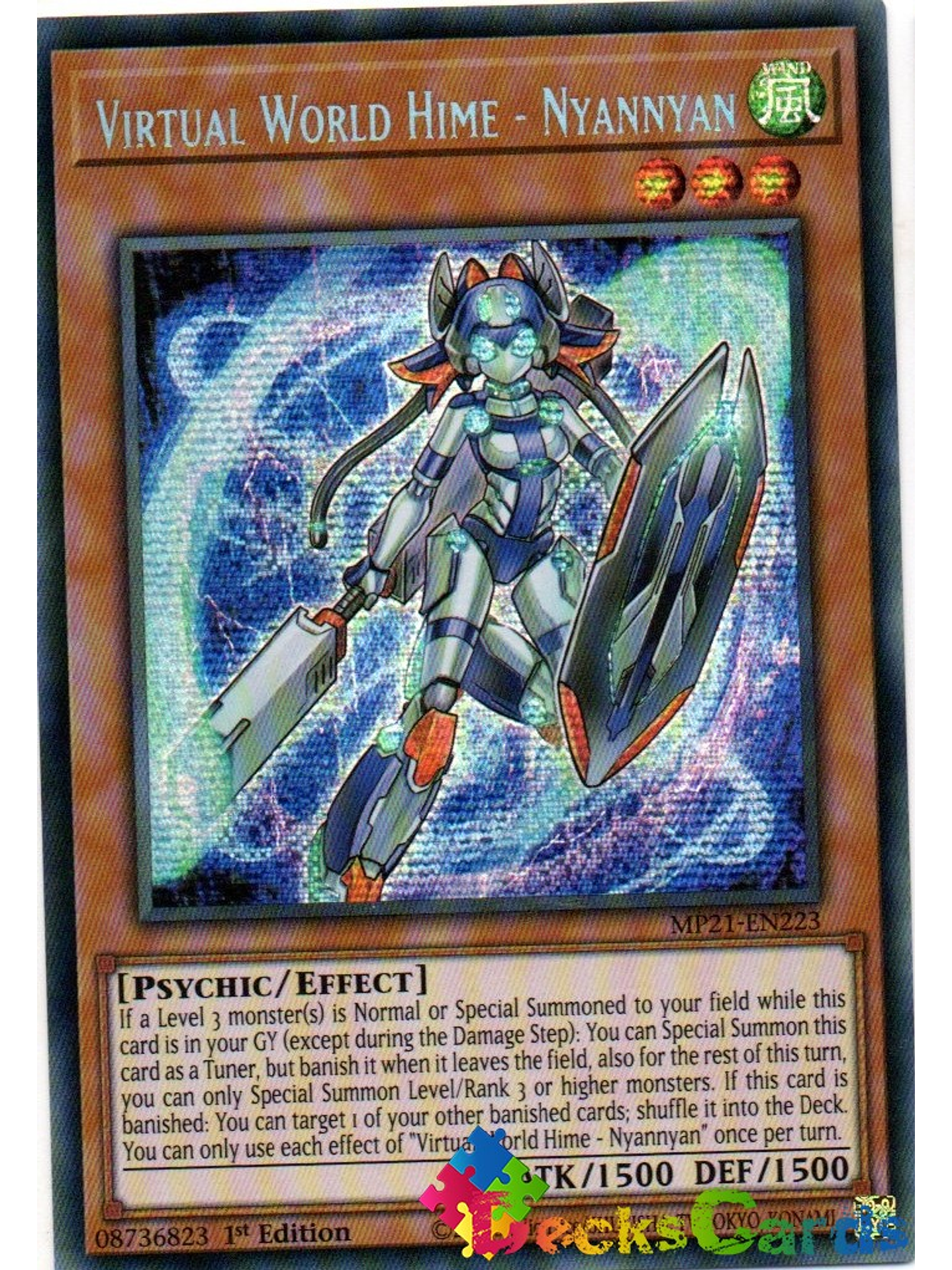 Virtual World Hime - Nyannyan - MP21-EN223 - Prismatic Secret Rare 1st Edition 1