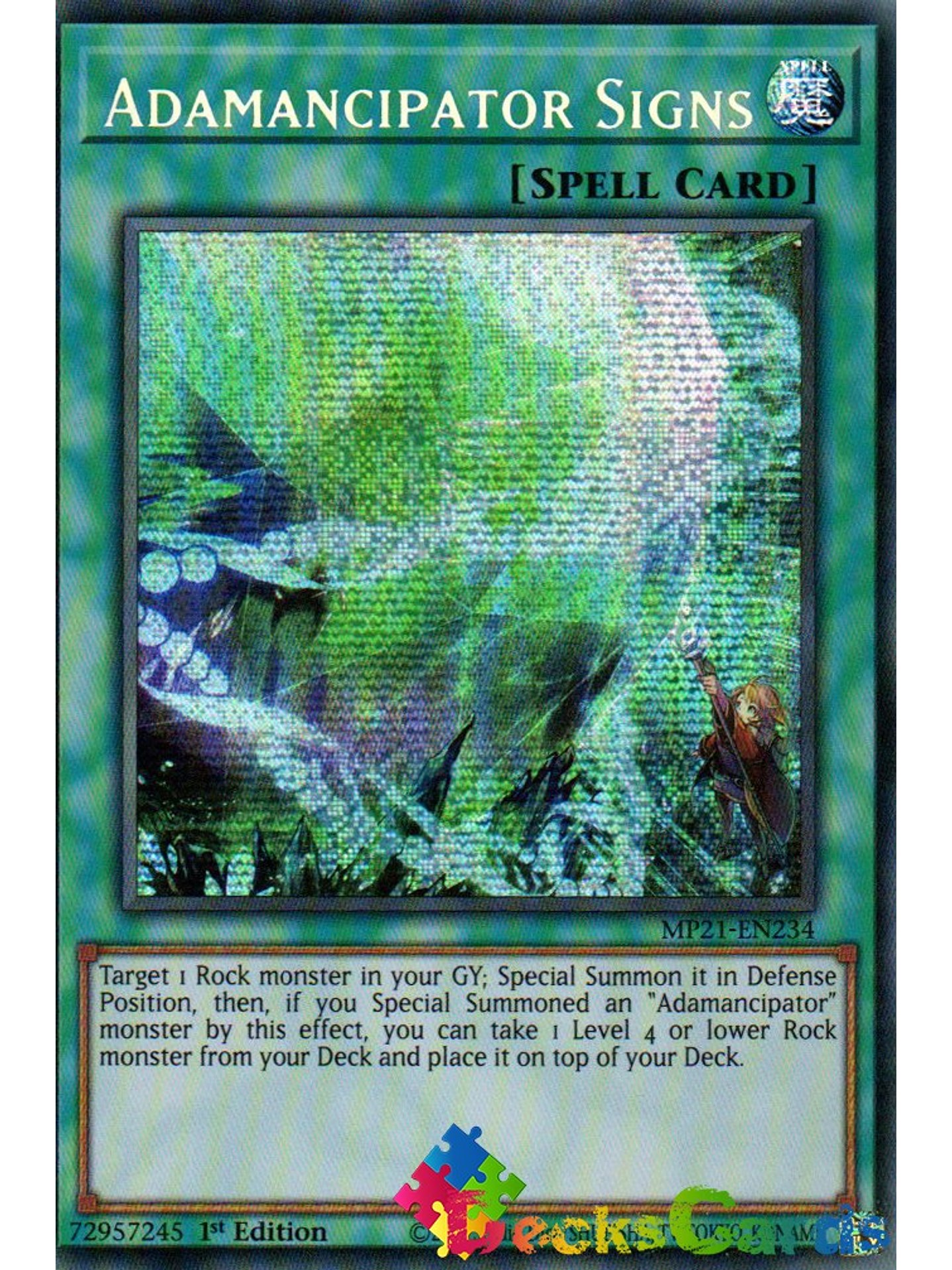 Adamancipator Signs - MP21-EN234 - Prismatic Secret Rare 1st Edition 1