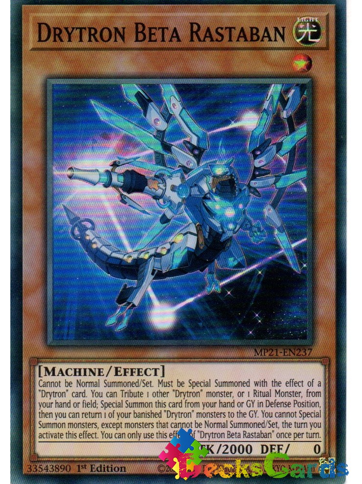 Drytron Beta Rastaban - MP21-EN237 - Super Rare 1st Edition 1