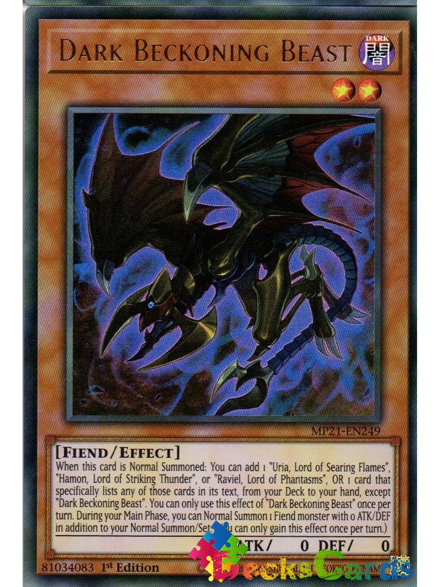 Dark Beckoning Beast - MP21-EN249 - Ultra Rare 1st Edition 1