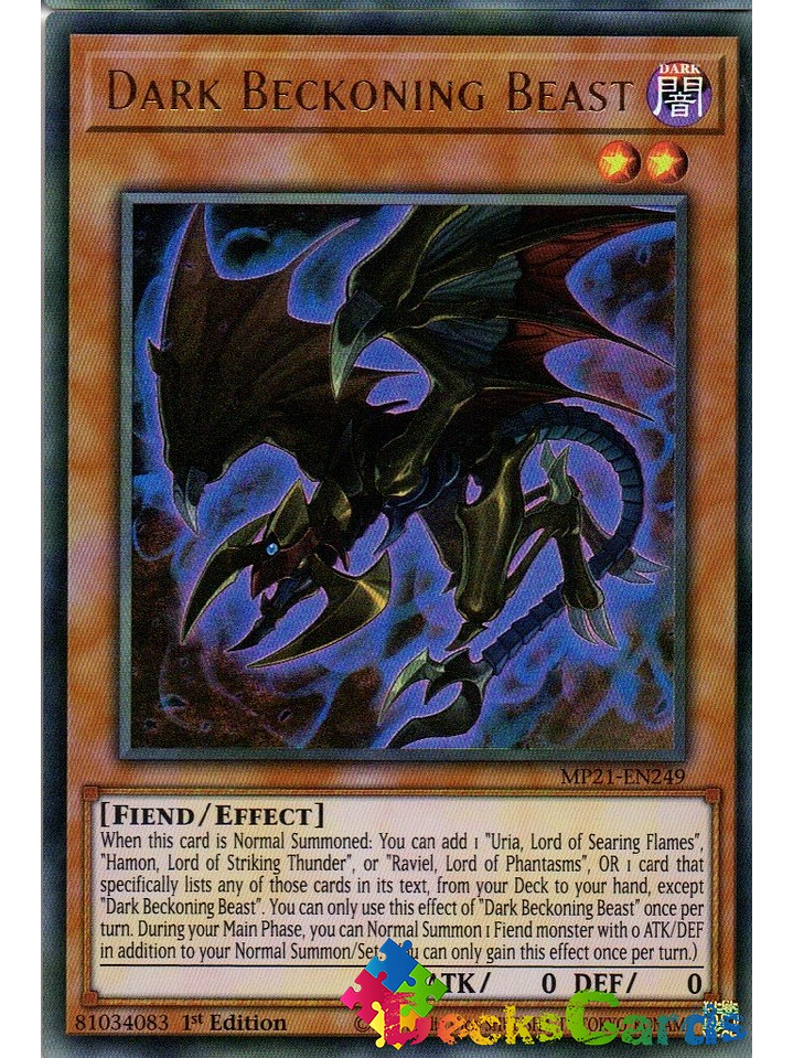 Dark Beckoning Beast - MP21-EN249 - Ultra Rare 1st Edition 1