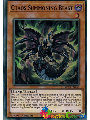 Chaos Summoning Beast - MP21-EN250 - Super Rare 1st Edition