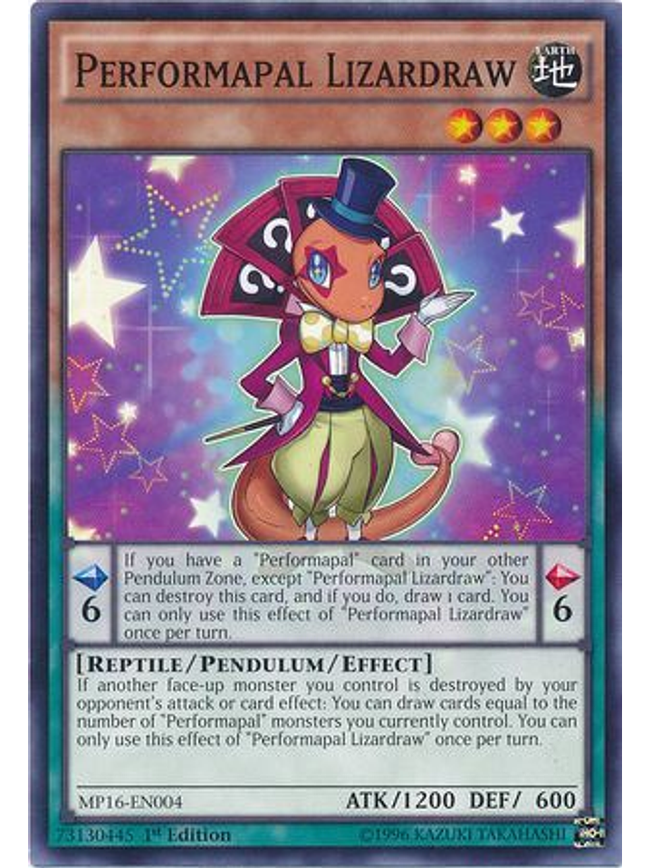 Performapal Lizardraw - MP16-EN004 - Common 1st Edition 1
