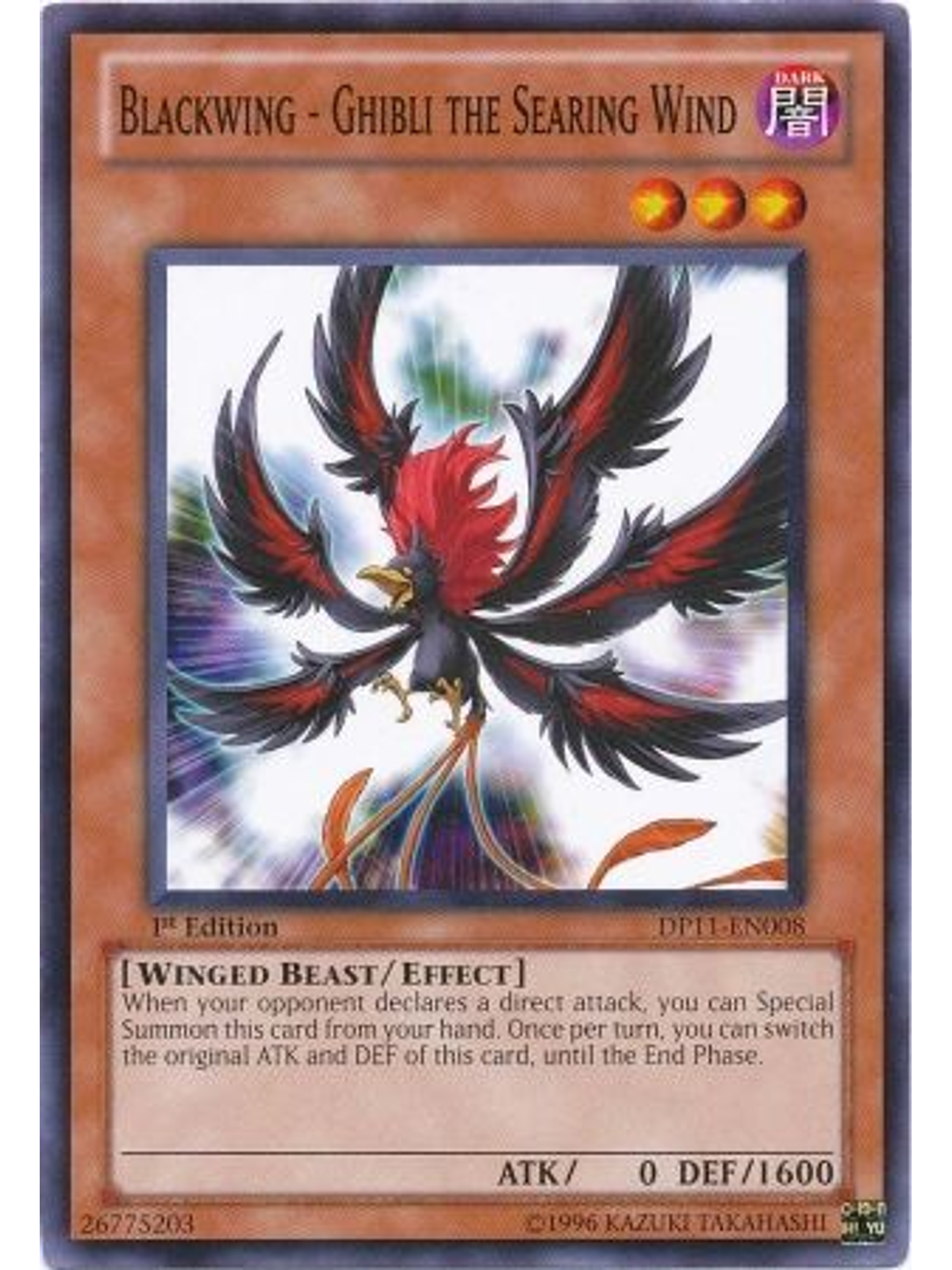 Blackwing - Ghibli the Searing Wind - DP11-EN008 - Common 1st Edition 1