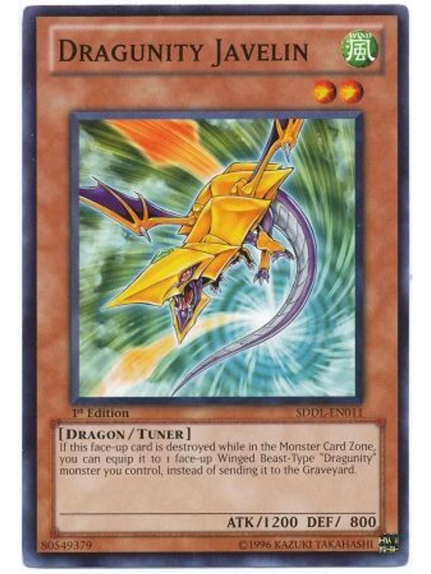 Dragunity Javelin - SDDL-EN011 - Common 1st Edition 1