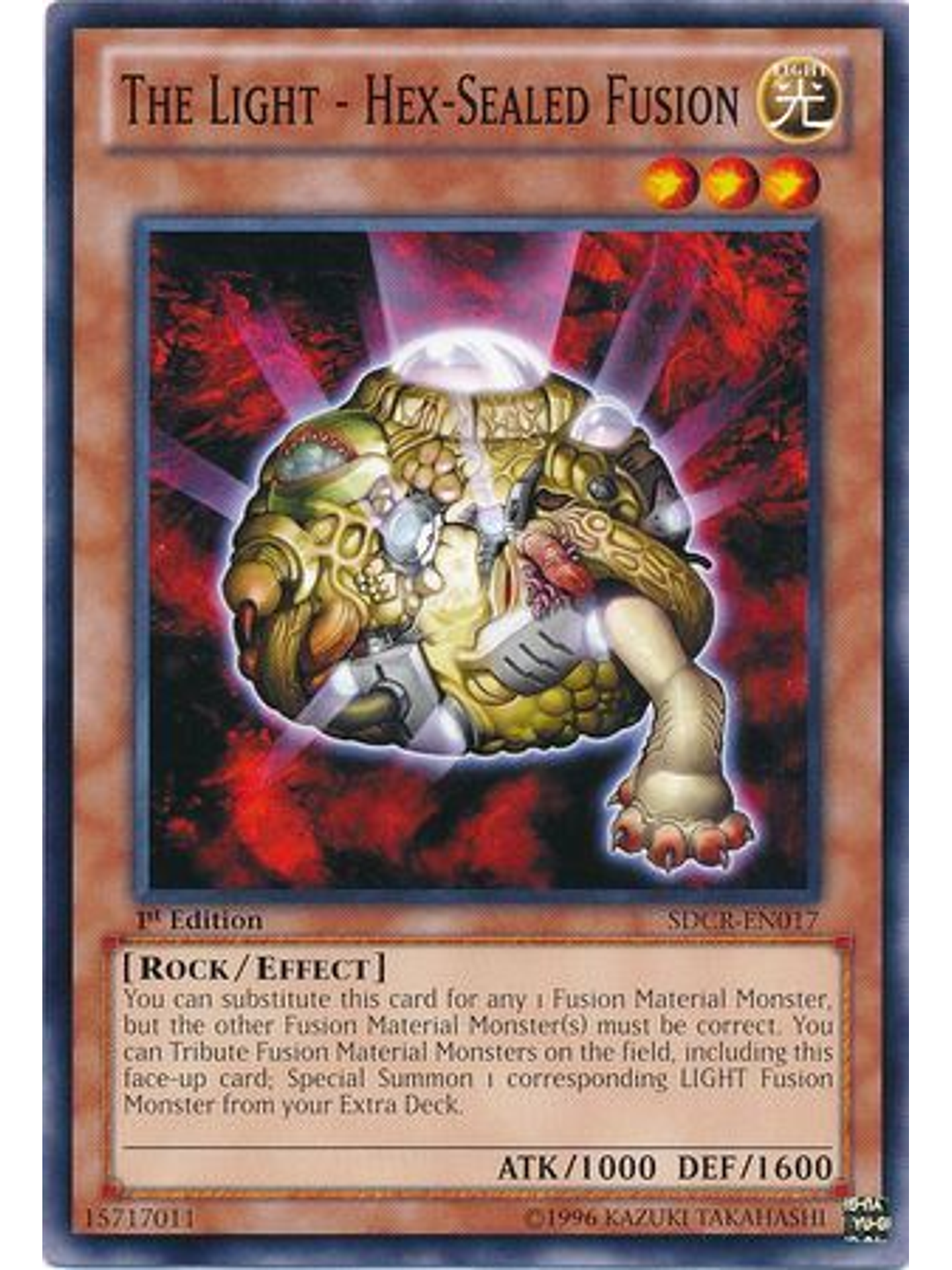 The Light - Hex-Sealed Fusion - SDCR-EN017 - Common 1st Edition 1