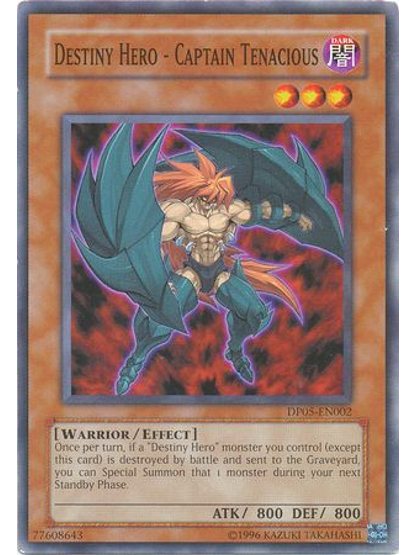 Destiny Hero - Captain Tenacious - DP05-EN002 - Common Unlimited 1