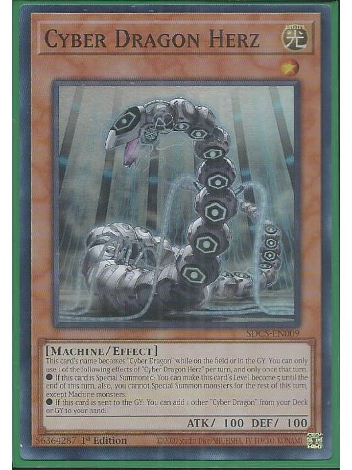 Cyber Dragon Herz - SDCS-EN009 - Super Rare 1st Edition 1