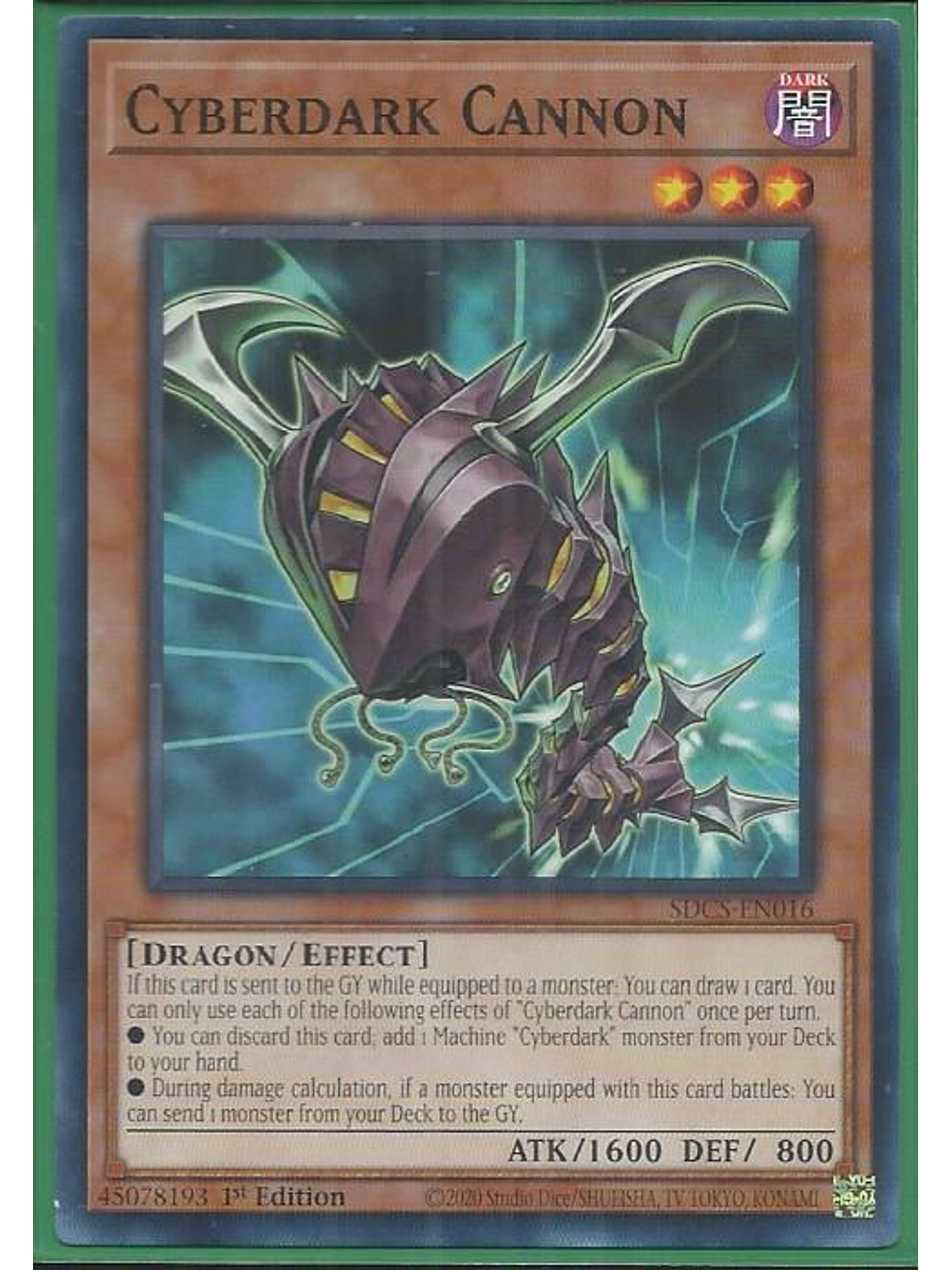 Cyberdark Cannon - SDCS-EN016 - Common 1st Edition 1