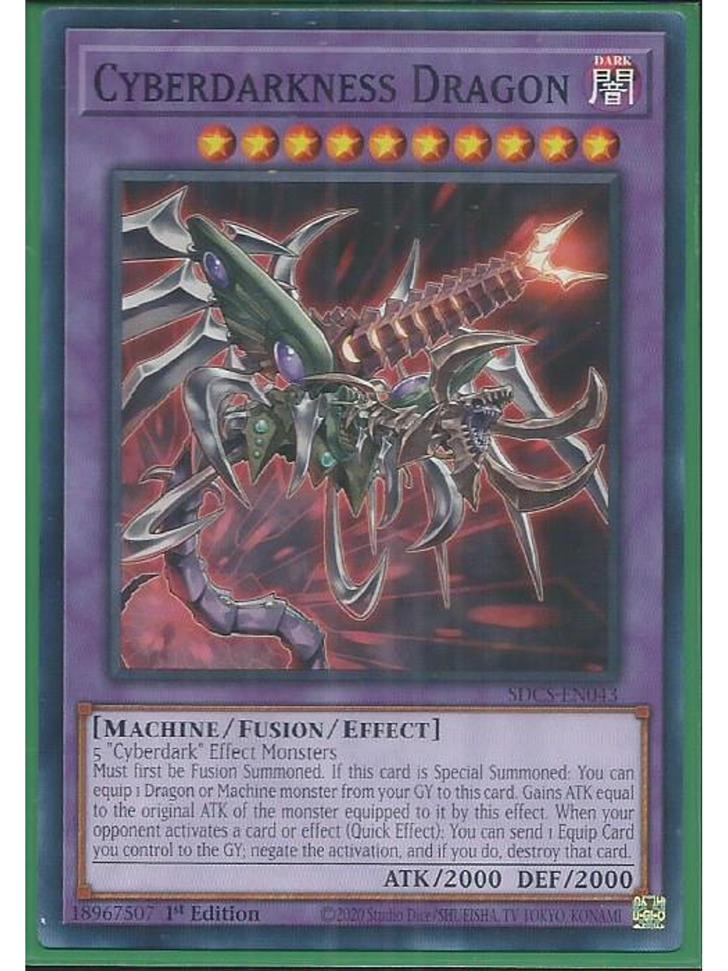 Cyberdarkness Dragon - SDCS-EN043 - Common 1st Edition 1