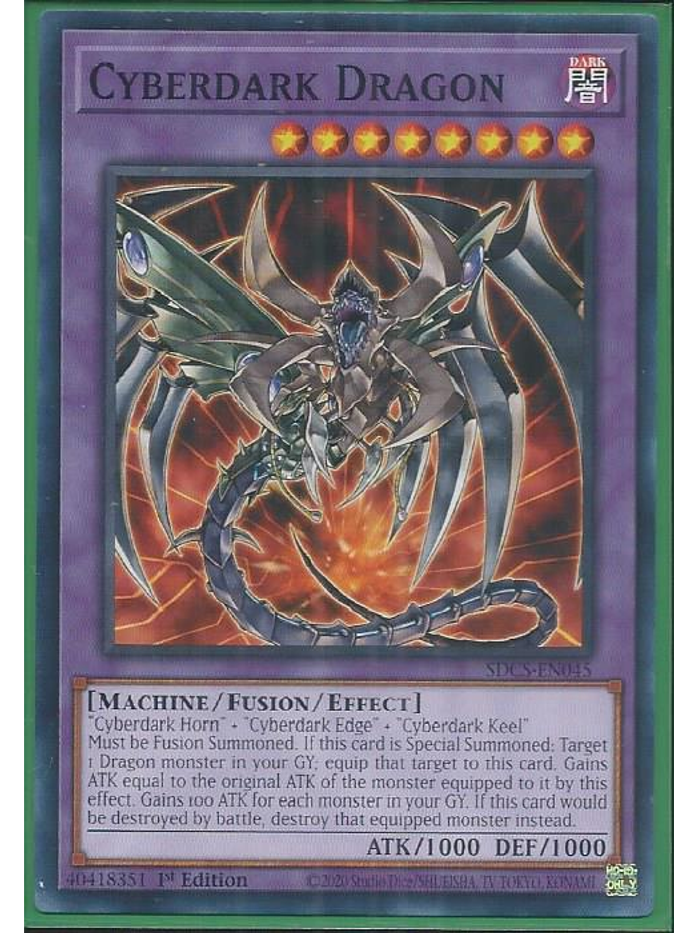 Cyberdark Dragon - SDCS-EN045 - Common 1st Edition 1