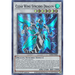 Clear Wing Synchro Dragon - LED8-EN001 - Super Rare 1st Edition