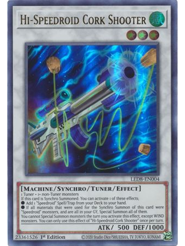 Hi-Speedroid Cork Shooter - LED8-EN004 - Ultra Rare 1st Edition 1