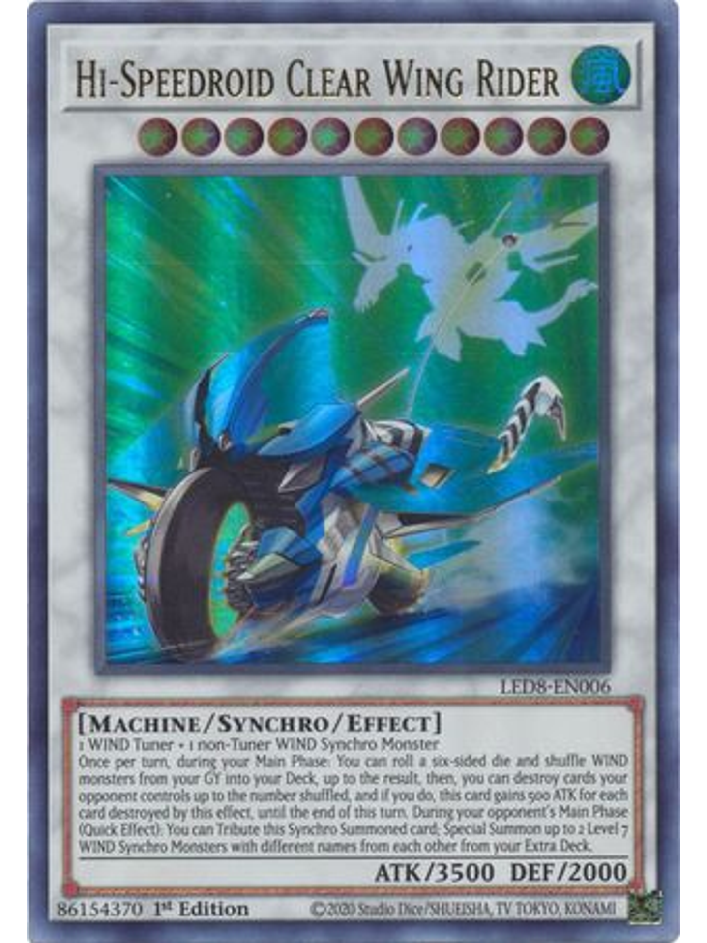 Hi-Speedroid Clear Wing Rider - LED8-EN006 - Ultra Rare 1st Edition 1
