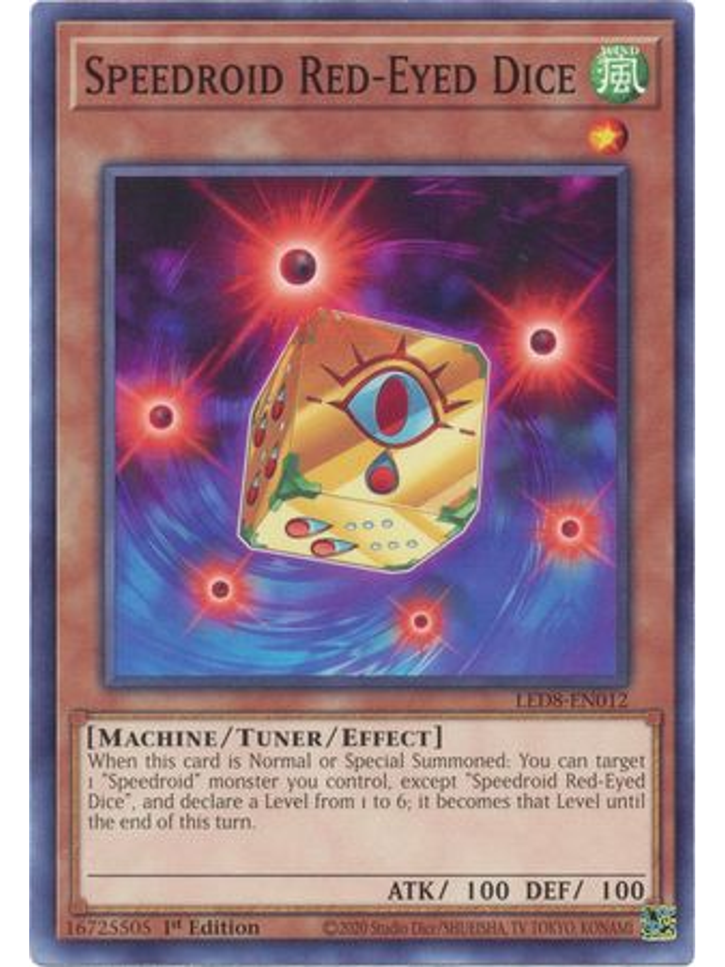 Speedroid Red-Eyed Dice - LED8-EN012 - Common 1st Edition 1