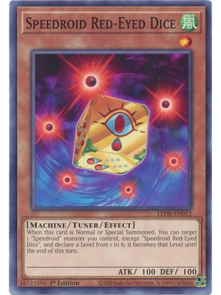 Speedroid Red-Eyed Dice - LED8-EN012 - Common 1st Edition 1