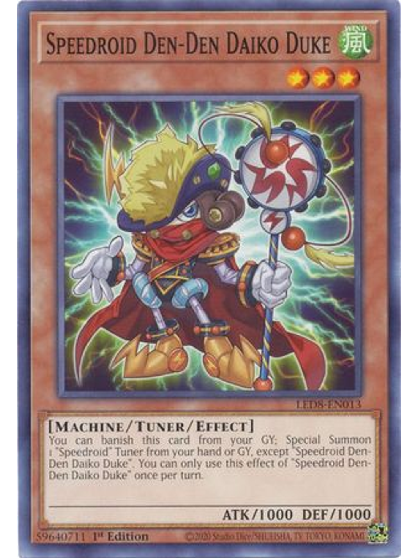 Speedroid Den-Den Daiko Duke - LED8-EN013 - Common 1st Edition 1