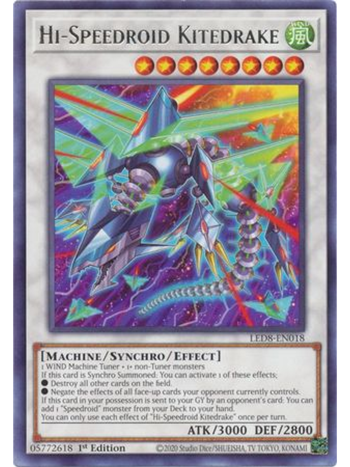 Hi-Speedroid Kitedrake - LED8-EN018 - Rare 1st Edition 1