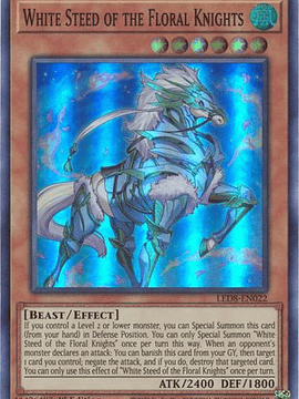 White Steed of the Floral Knights - LED8-EN022 - Super Rare 1st Edition