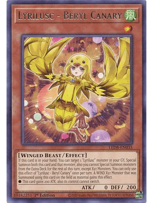 Lyrilusc - Beryl Canary - LED8-EN035 - Rare 1st Edition