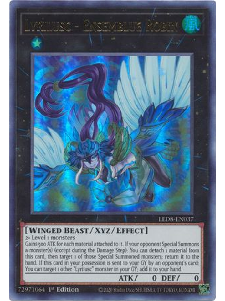 Lyrilusc - Ensemblue Robin - LED8-EN037 - Ultra Rare 1st Edition 1