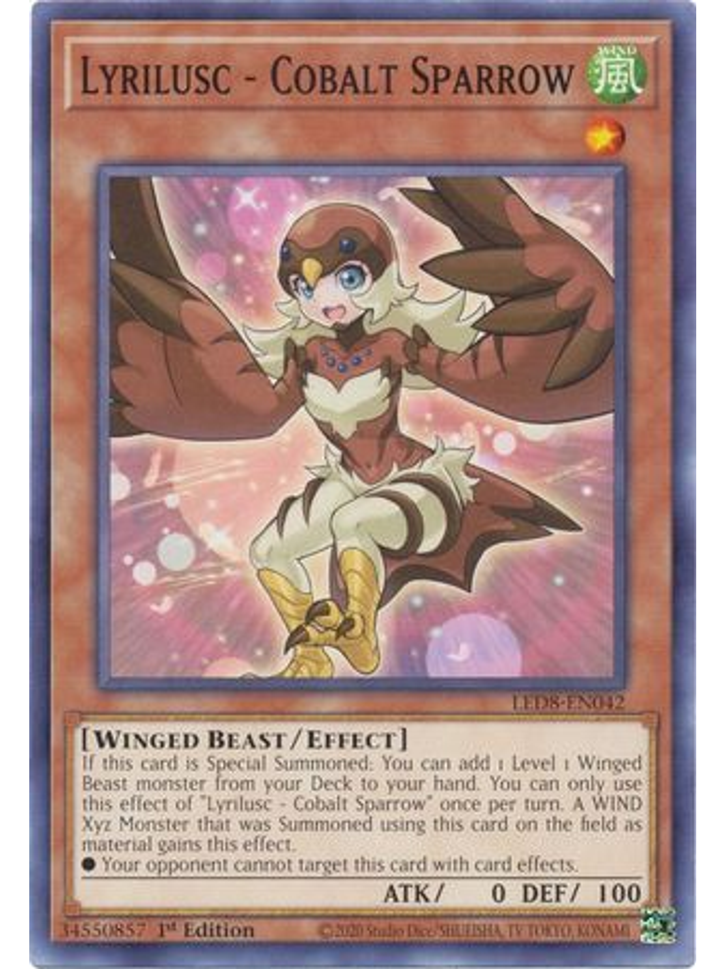 Lyrilusc - Cobalt Sparrow - LED8-EN042 - Common 1st Edition 1