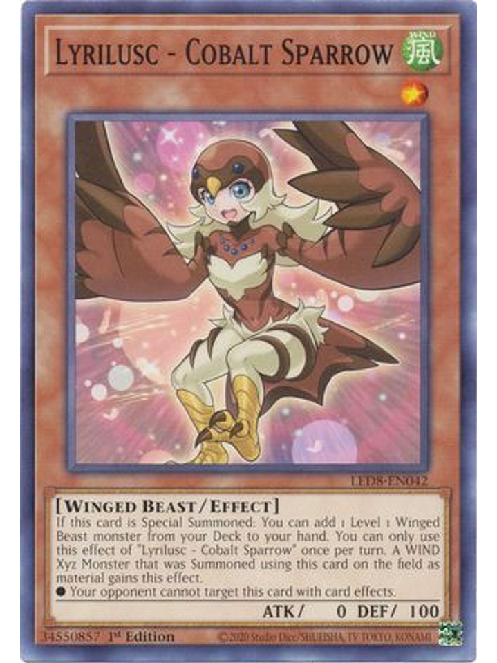 Lyrilusc - Cobalt Sparrow - LED8-EN042 - Common 1st Edition 1