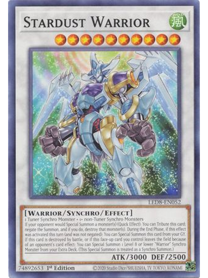 Stardust Warrior - LED8-EN052 - Common 1st Edition 1