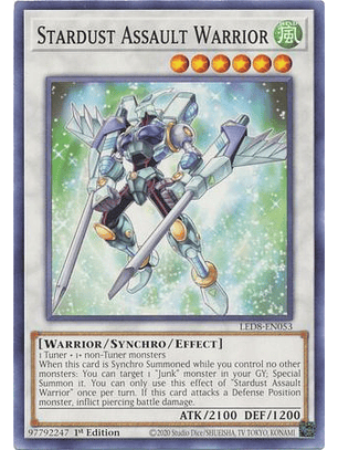 Stardust Assault Warrior - LED8-EN053 - Common 1st Edition