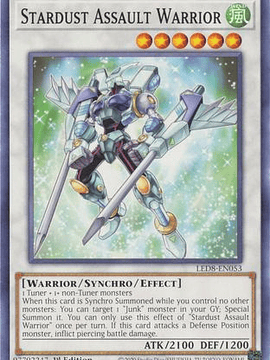 Stardust Assault Warrior - LED8-EN053 - Common 1st Edition