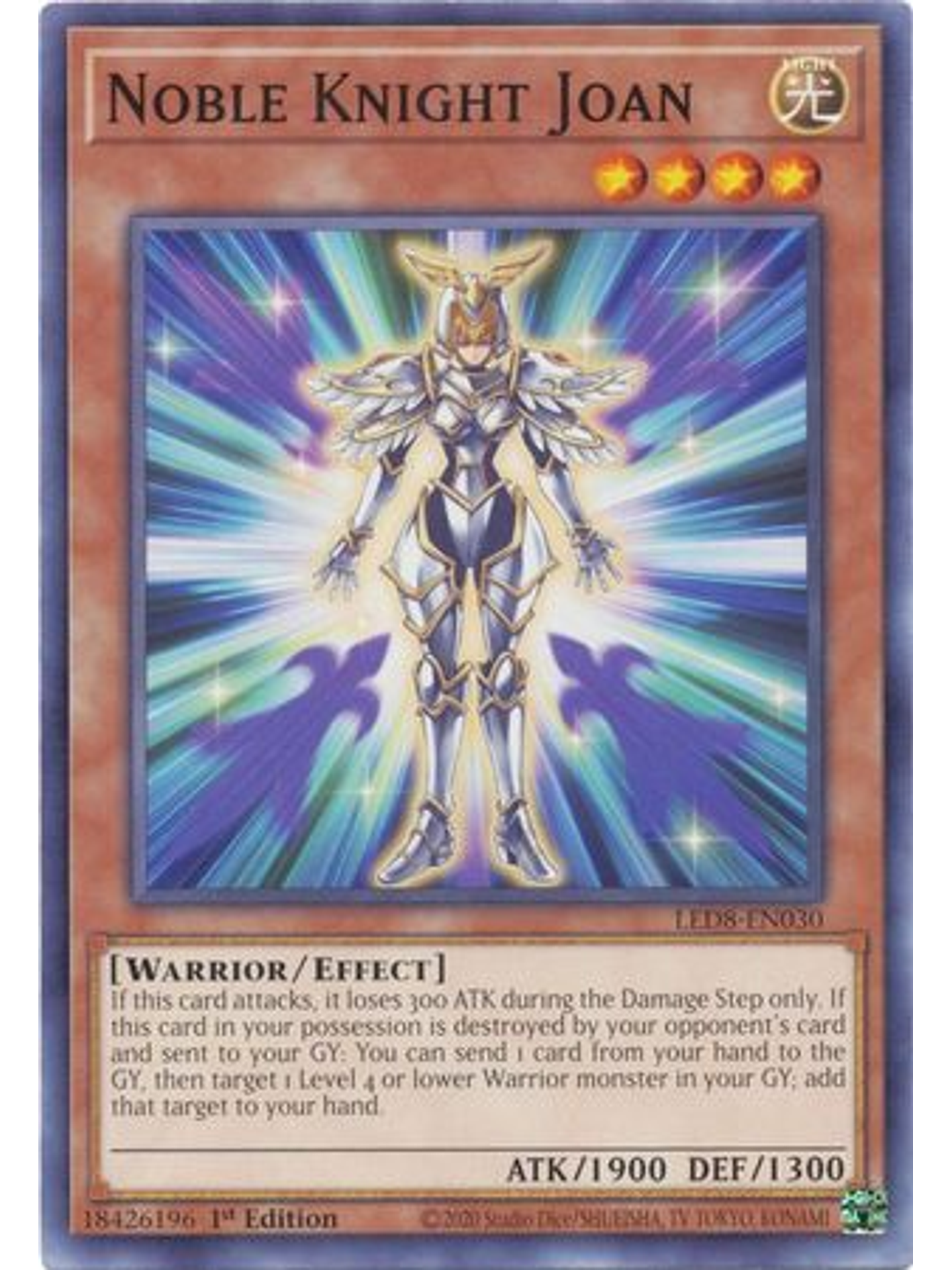 Noble Knight Joan - LED8-EN030 - Common 1st Edition 1