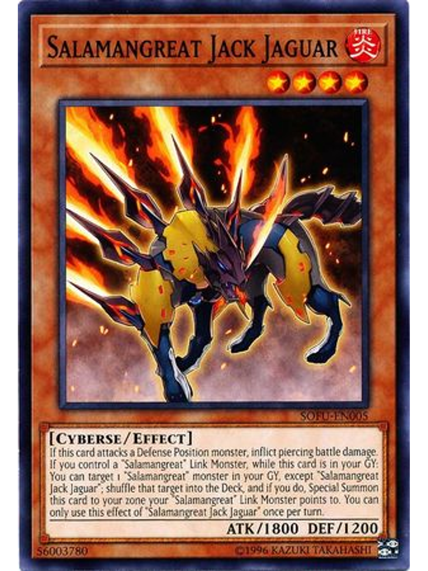Salamangreat Jack Jaguar - SOFU-EN005 - Common Unlimited 1