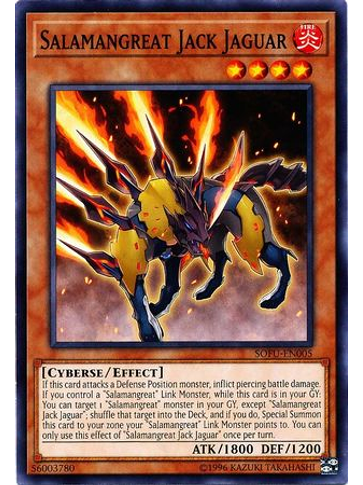 Salamangreat Jack Jaguar - SOFU-EN005 - Common Unlimited 1
