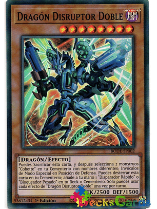 Double Disruptor Dragon - BODE-EN002 - Super Rare 1st Edition 